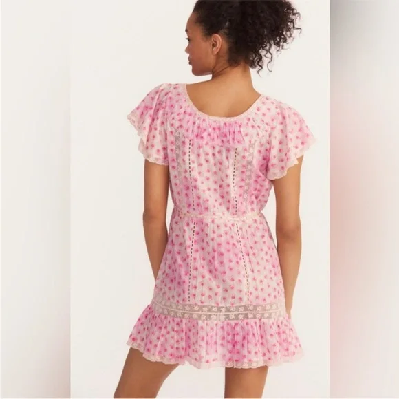 NWT LoveShackFancy Niall Dress in Divine Pink size P